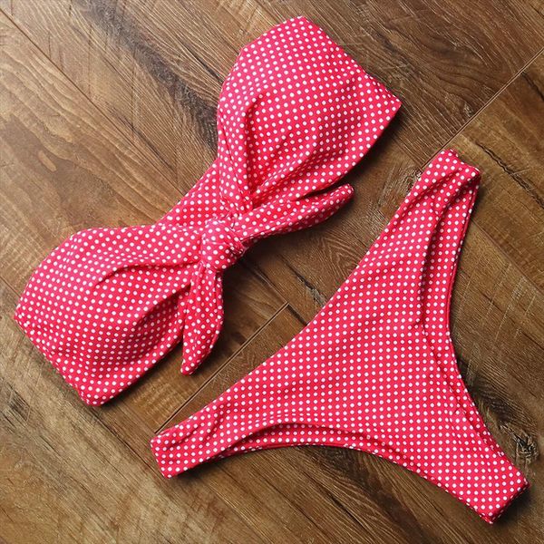 bandeau bikini womens swimwears push up knot padded women bathing suit high cut brazilian thong cherry biquini, White;black
bandeau bikini womens swimwears push up knot padded women bathing suit high cut brazilian thong cherry biquini, White;black