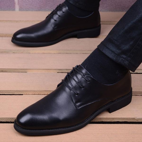 dress shoes men formal business split leather office comfortable gentleman wedding, Black
dress shoes men formal business split leather office comfortable gentleman wedding, Black