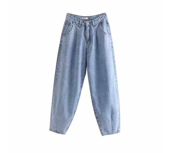 women's jeans fashion women denim trousers pleated mom high waist zipper loose slouchy pockets pants casual ladies streetwear, Blue
women's jeans fashion women denim trousers pleated mom high waist zipper loose slouchy pockets pants casual ladies streetwear, Blue