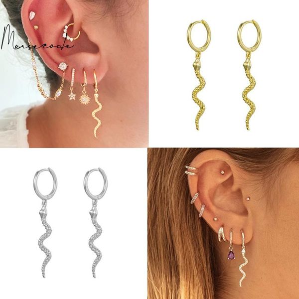 hoop & huggie morse 925 sterling silver earrings for women charm snake animal huggies fine jewelry plata de ley pendientes, Golden;silver
hoop & huggie morse 925 sterling silver earrings for women charm snake animal huggies fine jewelry plata de ley pendientes, Golden;silver
