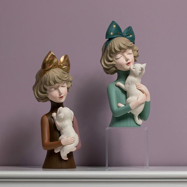 decorative objects & figurines super cure girl and cat accessories home decoration 
decorative objects & figurines super cure girl and cat accessories home decoration