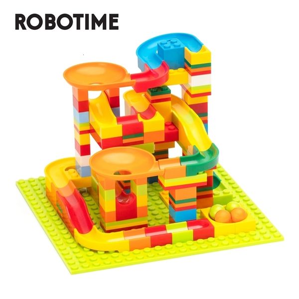 robotime 140 pcs diy marble race run duploed block compatible building funnel slide blocks assemble toys for children 1008
robotime 140 pcs diy marble race run duploed block compatible building funnel slide blocks assemble toys for children 1008