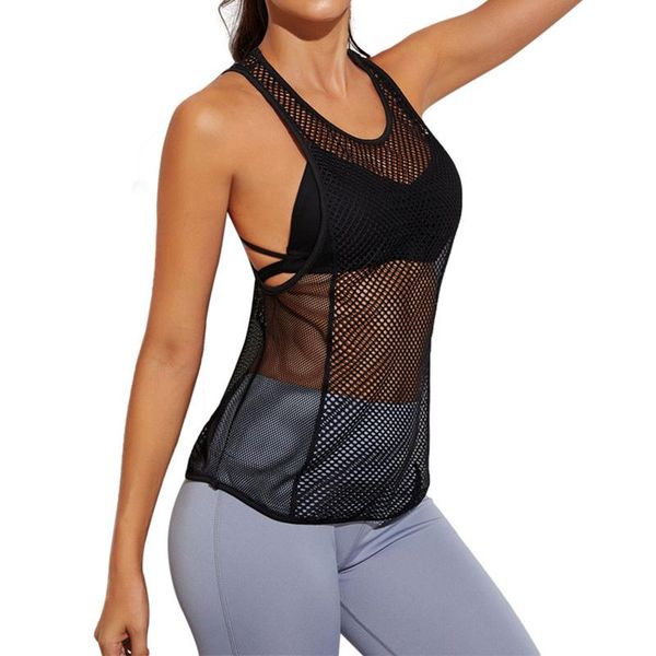 women see-through mesh tank summer round neck sleeveless t-shirt sport workout fitness gym hollow running out vest jerseys, Black;blue
women see-through mesh tank summer round neck sleeveless t-shirt sport workout fitness gym hollow running out vest jerseys, Black;blue