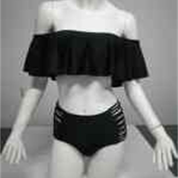 factorydijf bra 2019 new one split large shoulder ruffle cute solid bikini swimsuit, White;black
factorydijf bra 2019 new one split large shoulder ruffle cute solid bikini swimsuit, White;black