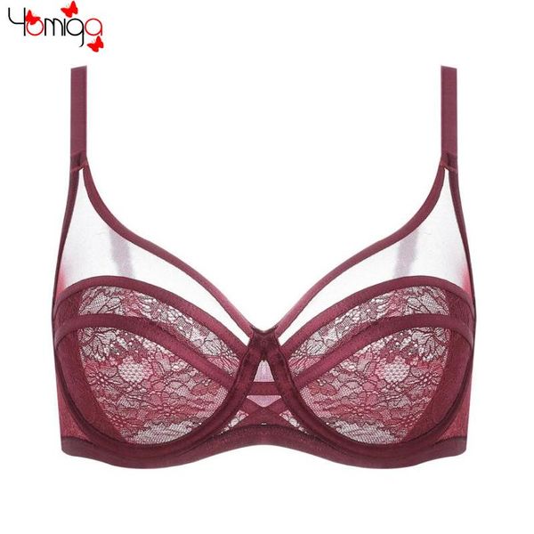 bras summer black red lace mesh soft underwired thin cup ladies bra lingerie transparent intimates women's plus size, Red;black
bras summer black red lace mesh soft underwired thin cup ladies bra lingerie transparent intimates women's plus size, Red;black