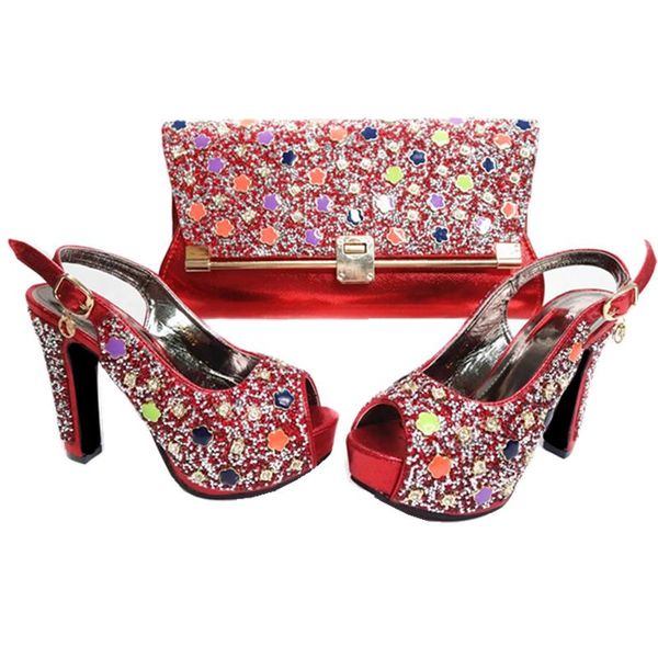 red color african shoe and bag set for party in women ladies matching decorated with rhinestone nigerian shoes dress, Black
red color african shoe and bag set for party in women ladies matching decorated with rhinestone nigerian shoes dress, Black