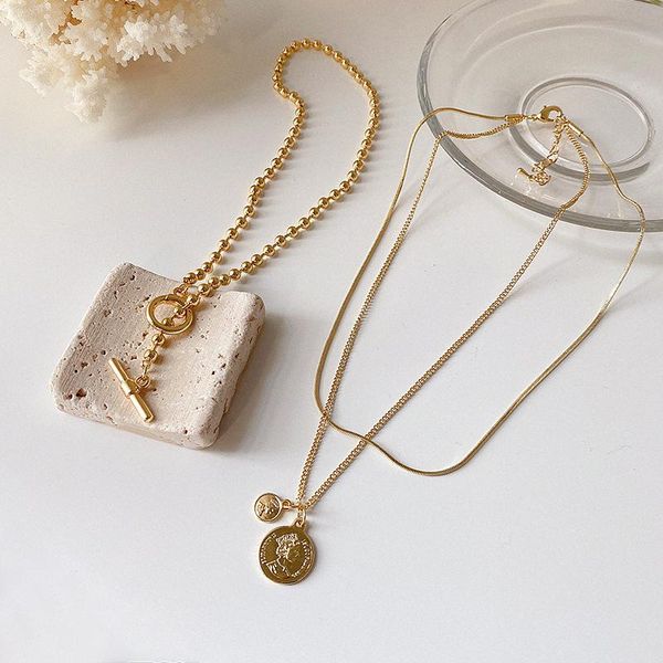 pendant necklaces vintage gold circle multilayer queen portrait toggle clasp necklace for women textured round beads jewelry, Silver
pendant necklaces vintage gold circle multilayer queen portrait toggle clasp necklace for women textured round beads jewelry, Silver