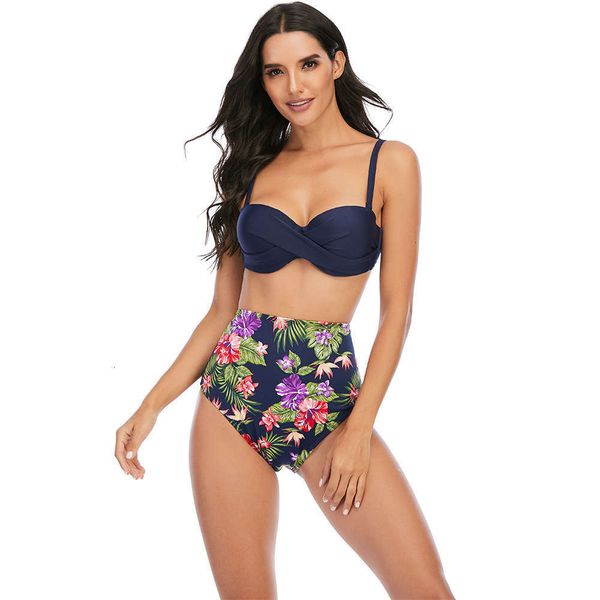 women's swimwear bikinis floral hard cup high waisted conservative bikini belly covering elastic and breathable split swimsuit for wome, White;black
women's swimwear bikinis floral hard cup high waisted conservative bikini belly covering elastic and breathable split swimsuit for wome, White;black