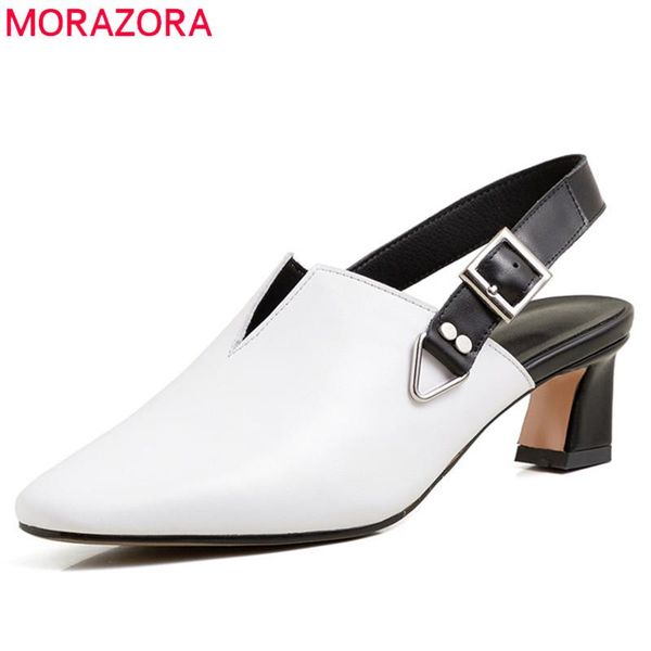 dress shoes morazora 2021 arrive genuine leather women high heels single buckle rivet slingback pumps big size, Black
dress shoes morazora 2021 arrive genuine leather women high heels single buckle rivet slingback pumps big size, Black