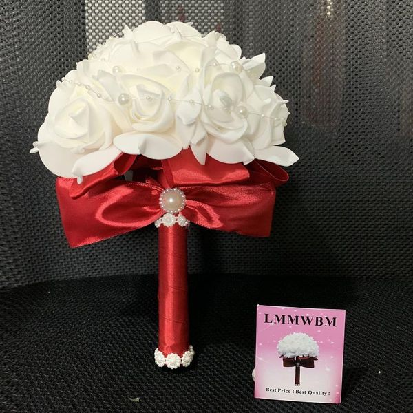 handmade pe rose flower with pearl bridal wedding silk ribbon bouquet bridesmaids hand hold flowers wine red w2021p decorative & wreaths
handmade pe rose flower with pearl bridal wedding silk ribbon bouquet bridesmaids hand hold flowers wine red w2021p decorative & wreaths
