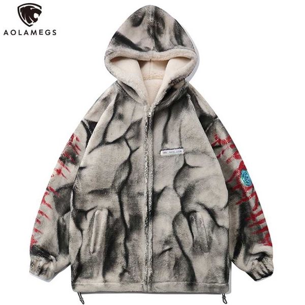 aolamegs gothic punk graffiti thicken zipper coat winter jacket men loose cozy high street style fleece hoodie streetwear 211214, Black;brown
aolamegs gothic punk graffiti thicken zipper coat winter jacket men loose cozy high street style fleece hoodie streetwear 211214, Black;brown