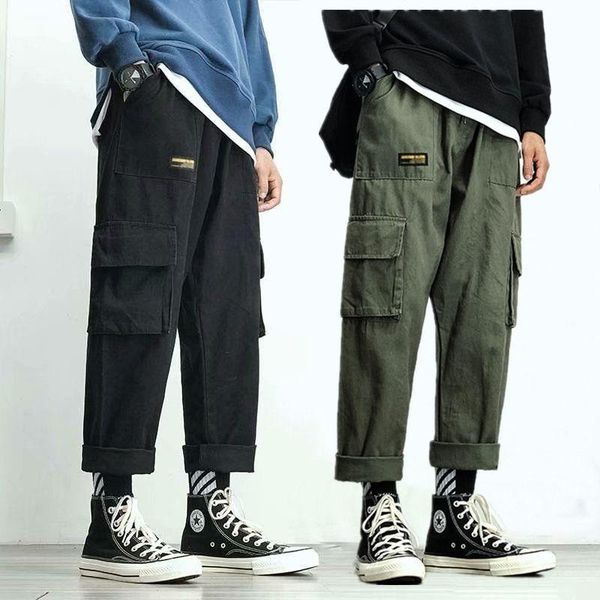 autumn overalls pants men military straight loose multi-pocket japanese sweatpants 2021 nine-point casual fashion streetwear men's, Black
autumn overalls pants men military straight loose multi-pocket japanese sweatpants 2021 nine-point casual fashion streetwear men's, Black