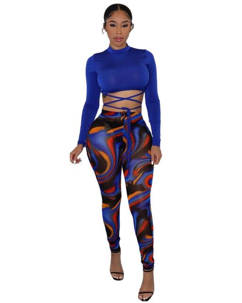 women's two piece pants rstylish fall tracksuit women outfits long sleeve bandage crop printed leggings set, White
women's two piece pants rstylish fall tracksuit women outfits long sleeve bandage crop printed leggings set, White
