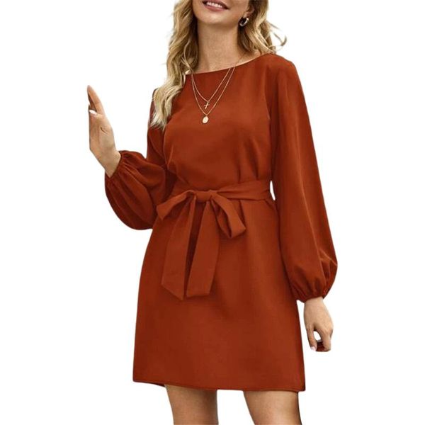 casual dresses douhoow autumn women solid colour temperament dress comfortable high waist round-neck long-sleeve slim-waist party, Black;gray
casual dresses douhoow autumn women solid colour temperament dress comfortable high waist round-neck long-sleeve slim-waist party, Black;gray