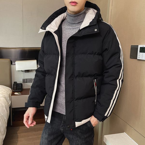 winter new men's plush thickened cloth casual korean fit style overcome cotton coat, Black
winter new men's plush thickened cloth casual korean fit style overcome cotton coat, Black