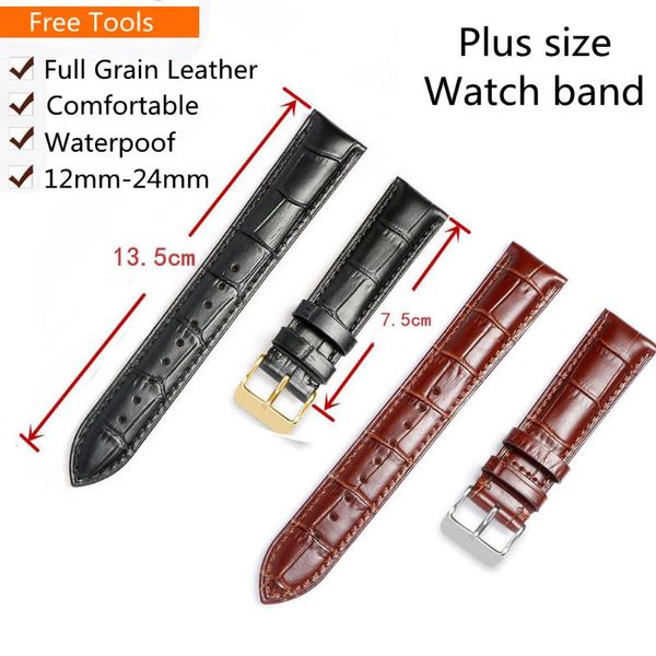 watch bands plus long size genuine leather watchbands 12/14/16/18/20/22/24 mm steel pin buckle band strap for big wrist belt bracelet, Black;brown
watch bands plus long size genuine leather watchbands 12/14/16/18/20/22/24 mm steel pin buckle band strap for big wrist belt bracelet, Black;brown