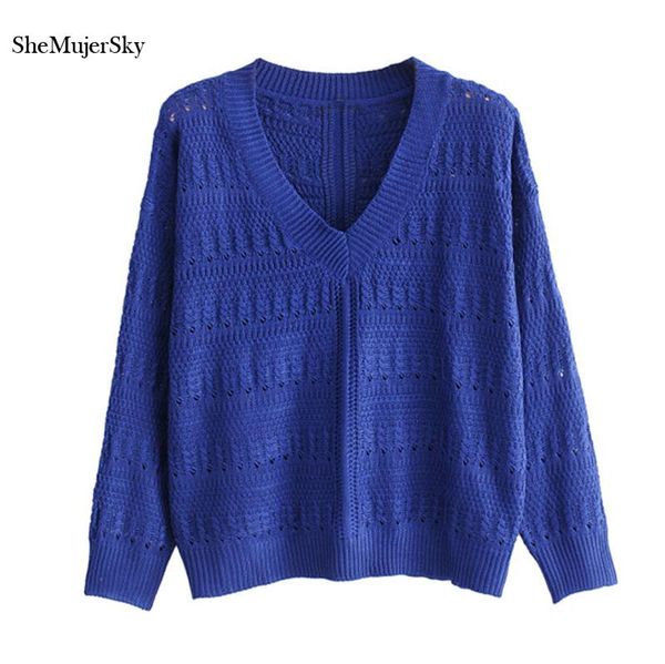 women's sweaters shemujersky blue sweater women knitted pullover 2021 pull femme autumn sweter mujer, White;black
women's sweaters shemujersky blue sweater women knitted pullover 2021 pull femme autumn sweter mujer, White;black