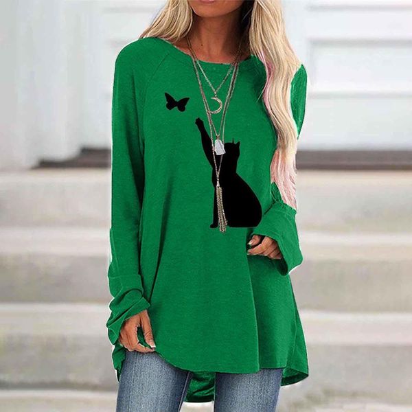 cat print t shirt for women long sleeve o-neck pullover ladies t-shirt camiseta mujer manga larga loose tshirts women's, White
cat print t shirt for women long sleeve o-neck pullover ladies t-shirt camiseta mujer manga larga loose tshirts women's, White
