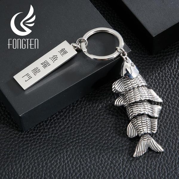 keychains fongten amulet carp keychain engraved stainless steel blessing japanese souvenirs heavy accessories, Silver
keychains fongten amulet carp keychain engraved stainless steel blessing japanese souvenirs heavy accessories, Silver