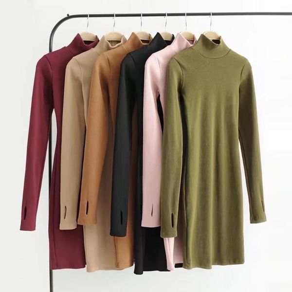 casual dresses 2021 autumn and winter arrival women knitting skinny dress, female elegant stretch slim long sleeves turtleneck, Black;gray
casual dresses 2021 autumn and winter arrival women knitting skinny dress, female elegant stretch slim long sleeves turtleneck, Black;gray