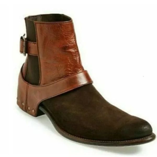 dress shoes homens nova camurça do falso costura moda chelsea brown botas fivela de cinto ajustável negócios casuais clássico quente vendas, Black
dress shoes homens nova camurça do falso costura moda chelsea brown botas fivela de cinto ajustável negócios casuais clássico quente vendas, Black