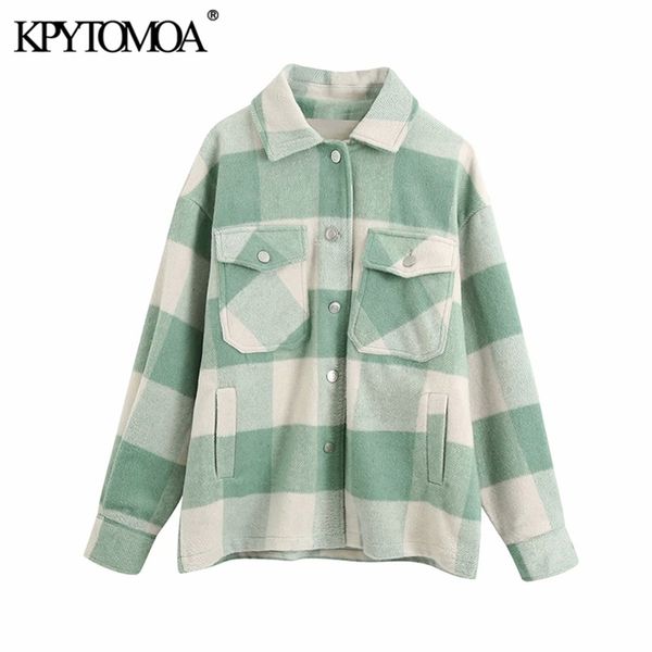 women fashion oversized plaid jacket coat vintage long sleeve pockets female outerwear chic 210420, Black;brown
women fashion oversized plaid jacket coat vintage long sleeve pockets female outerwear chic 210420, Black;brown
