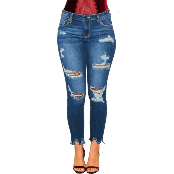jean for pancil pants women high waist slim hole ripped female denim casual stretch trousers jeans, Blue
jean for pancil pants women high waist slim hole ripped female denim casual stretch trousers jeans, Blue