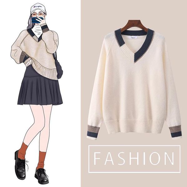 women's sweaters wholesale 2021 spring autumn winter fashion casual warm nice women sweater woman female ol pullover vy1583, White;black
women's sweaters wholesale 2021 spring autumn winter fashion casual warm nice women sweater woman female ol pullover vy1583, White;black