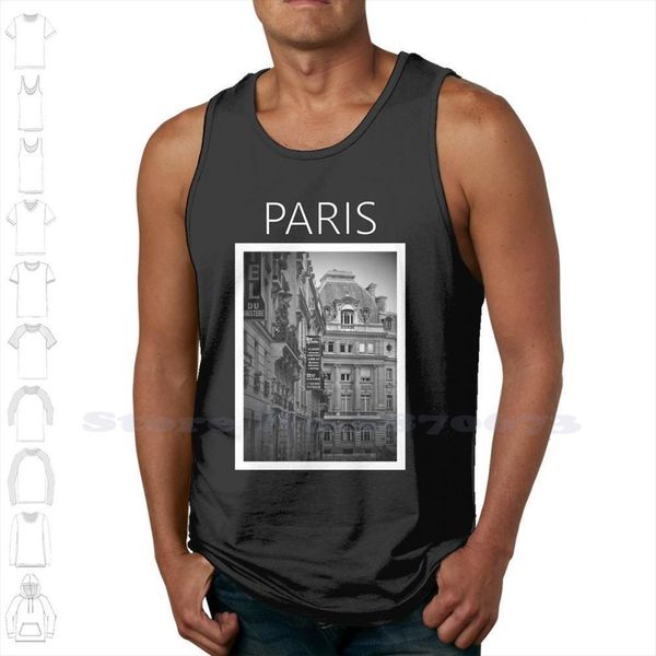 paris in black and white sleeveless tank men women france street rue champs, White;black
paris in black and white sleeveless tank men women france street rue champs, White;black