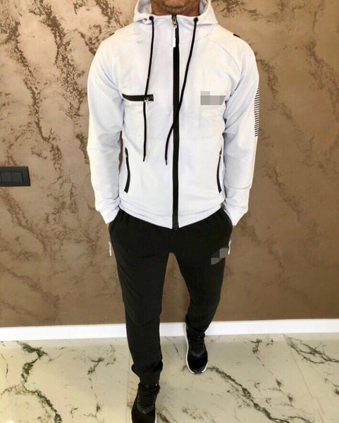 men's tracksuits fashion 2021 wholesale ins hooded long sleeve sports casual suit, Gray
men's tracksuits fashion 2021 wholesale ins hooded long sleeve sports casual suit, Gray