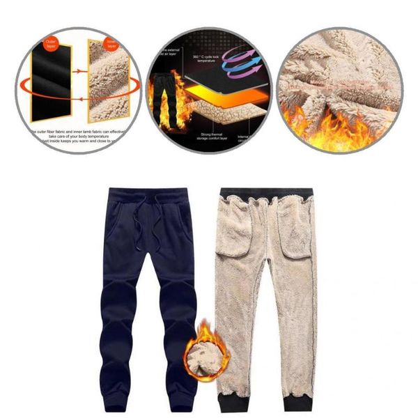 men's pants casual stylish energetic winetr trousers thicken men sweatpants ankle banded for exercise, Black
men's pants casual stylish energetic winetr trousers thicken men sweatpants ankle banded for exercise, Black