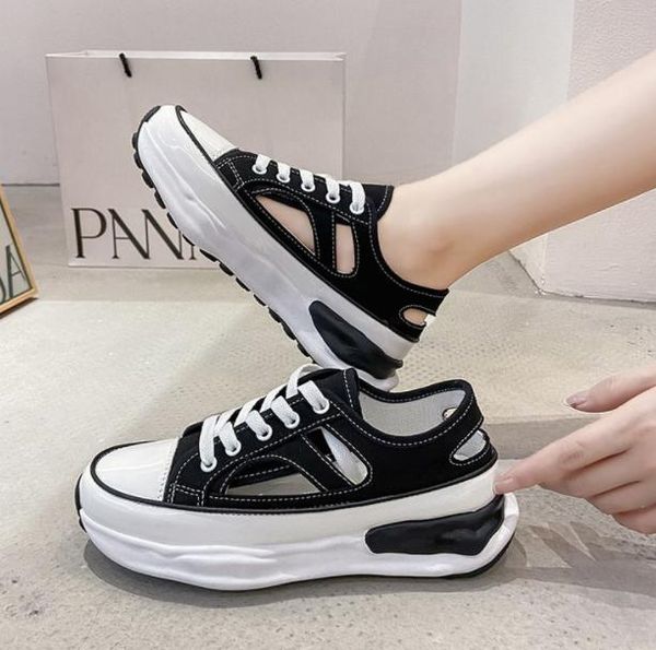 dress shoes women's platform sandals summer canvas casual women thick sole ladies high heels, Black
dress shoes women's platform sandals summer canvas casual women thick sole ladies high heels, Black