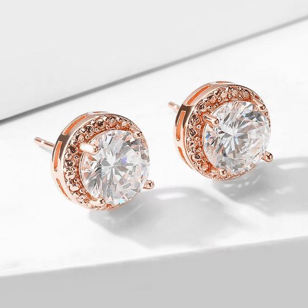 stud classic round small earrings set with zircon mini female fashion wear party jewelry birthday gift for women, Golden;silver
stud classic round small earrings set with zircon mini female fashion wear party jewelry birthday gift for women, Golden;silver