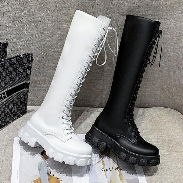 boots 2021 women platform knee high fashion cross tied long winter plush warm thicken motorcycle round toe botines de mujer, Black
boots 2021 women platform knee high fashion cross tied long winter plush warm thicken motorcycle round toe botines de mujer, Black