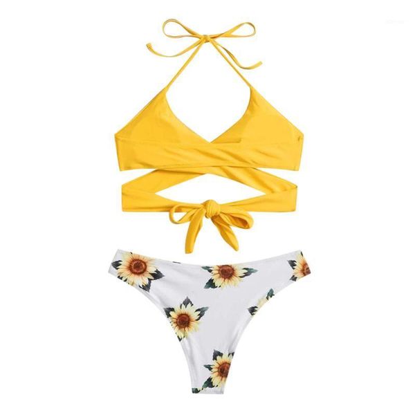 women's swimwear summer women floral random print halter bikini set push-up swimsuit crisscross beachwear strappy padded biquini#45, White;black
women's swimwear summer women floral random print halter bikini set push-up swimsuit crisscross beachwear strappy padded biquini#45, White;black