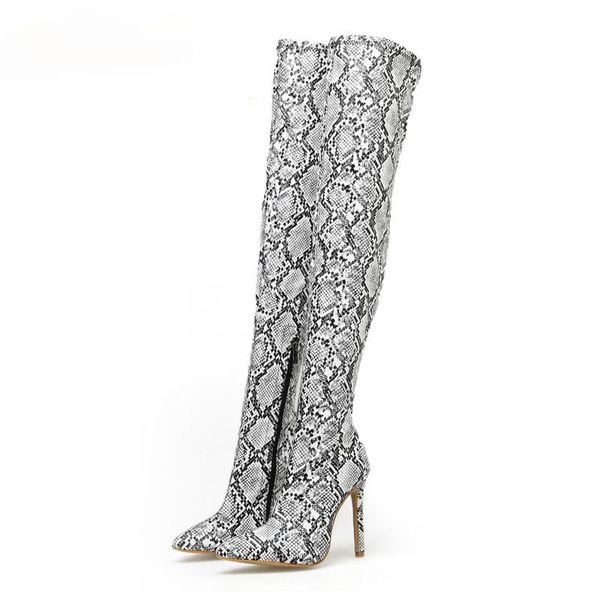 ladies fashion over the knee boots snake print high pointed toe zipper ultra-thin heel shoes size 35-42, Black
ladies fashion over the knee boots snake print high pointed toe zipper ultra-thin heel shoes size 35-42, Black
