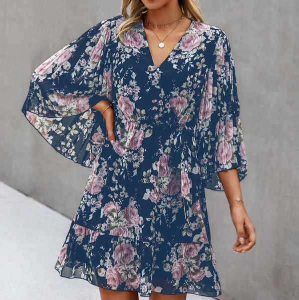 f# vintage bohe a line big swing woman dress floral print long sleeve v-neck sundress office lady elegant pleated dresses casual, Black;gray
f# vintage bohe a line big swing woman dress floral print long sleeve v-neck sundress office lady elegant pleated dresses casual, Black;gray