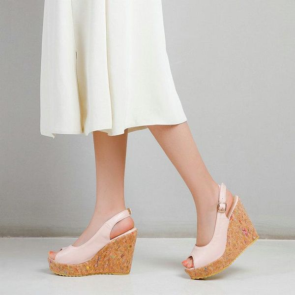 dress shoes zawsthia peep toe woman summer platform wedges high heels wooden heeled slingback women sandals zapatos para mujer, Black
dress shoes zawsthia peep toe woman summer platform wedges high heels wooden heeled slingback women sandals zapatos para mujer, Black