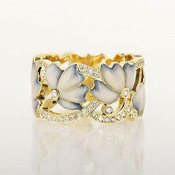 trendy elegant flower rings for women gold color wedding engagement exquisite handmade purple enamel finger ring jewelry o3t410 cluster, Golden;silver
trendy elegant flower rings for women gold color wedding engagement exquisite handmade purple enamel finger ring jewelry o3t410 cluster, Golden;silver