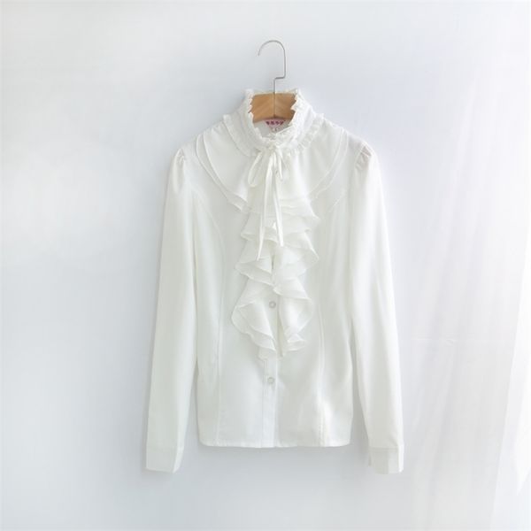 s-4xl ladies chic tunic spring office ruffles shirts women long sleeve elegant work flounce blouse female blusas 210412, White
s-4xl ladies chic tunic spring office ruffles shirts women long sleeve elegant work flounce blouse female blusas 210412, White
