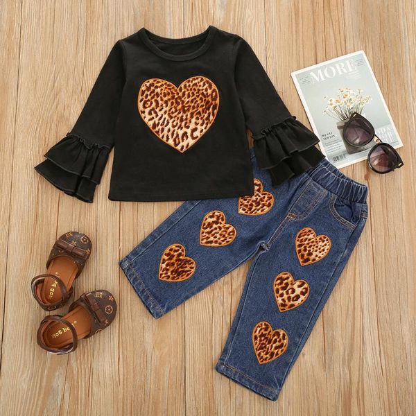 clothing sets children's kids girls 2ps suit long flare sleeve with heart pattern elastic head pants for autumn and spring 6m-4years, White
clothing sets children's kids girls 2ps suit long flare sleeve with heart pattern elastic head pants for autumn and spring 6m-4years, White