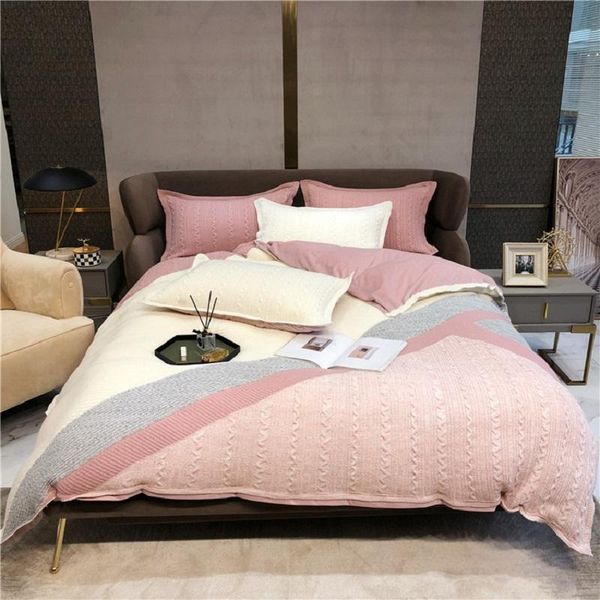 bedding sets japanese style set knitted milk velvet 4pcs ins wind autumn winter double-sided thick warm quilt cover 1.8m bedsheet
bedding sets japanese style set knitted milk velvet 4pcs ins wind autumn winter double-sided thick warm quilt cover 1.8m bedsheet