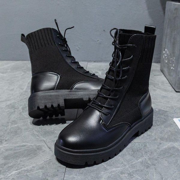 boots brand black leather lace up stretch socks platform shoes fashion autumn winter ankle womens zapatos de mujer 2021
boots brand black leather lace up stretch socks platform shoes fashion autumn winter ankle womens zapatos de mujer 2021
