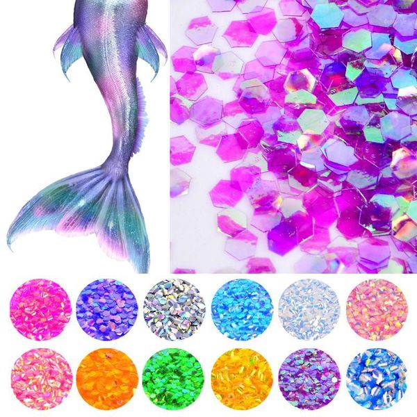 1 bottle 2g fish scale nail sequins mermaid hexagon glitter sheets for diy nails art tips decorations1, Silver;gold
1 bottle 2g fish scale nail sequins mermaid hexagon glitter sheets for diy nails art tips decorations1, Silver;gold