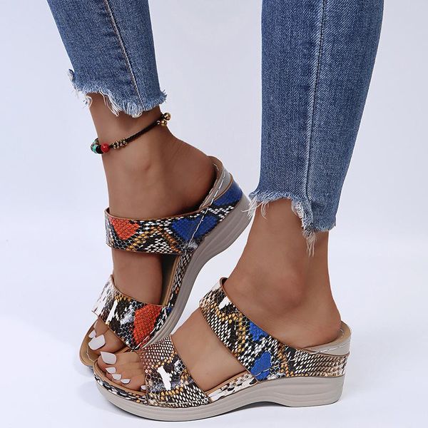 slippers 2021 women leopard wedges platform female serpentine summer fashion slides ladies open toe sewing shoes plus size 36-43, Black
slippers 2021 women leopard wedges platform female serpentine summer fashion slides ladies open toe sewing shoes plus size 36-43, Black