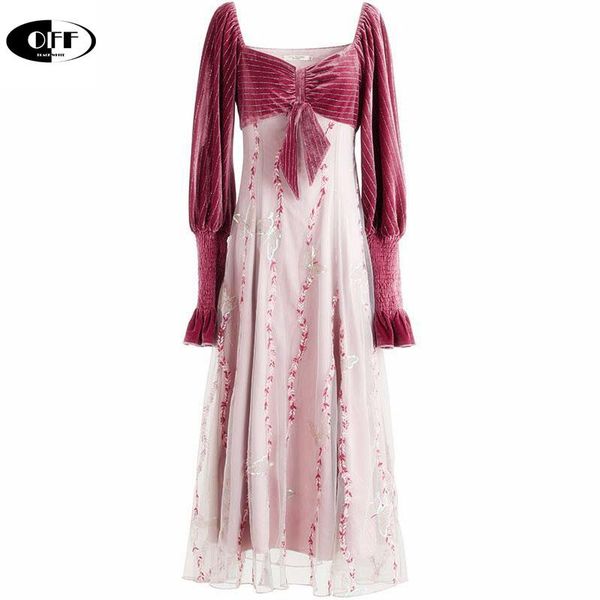 autumn woman midi-long dress elegant velvet patchwork mesh embroidery sweet butterfly girls party night dresses women vestidos casual, Black;gray
autumn woman midi-long dress elegant velvet patchwork mesh embroidery sweet butterfly girls party night dresses women vestidos casual, Black;gray