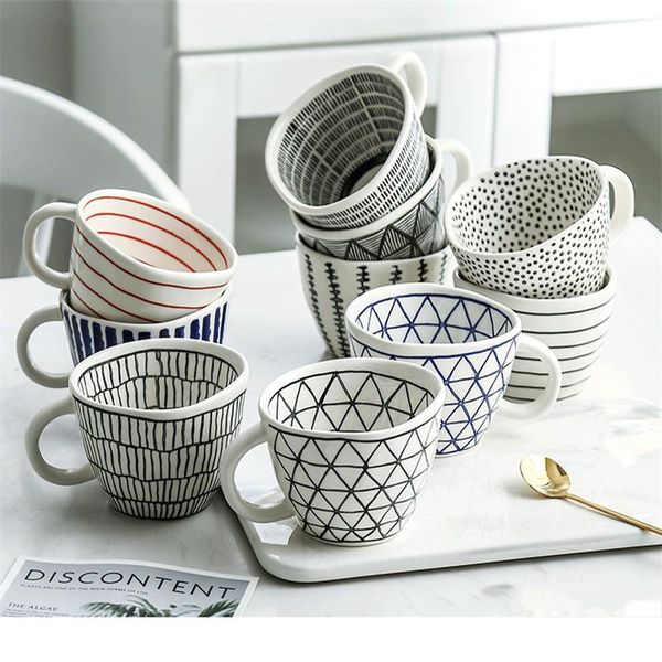 breakfast cup european large-capacity glaze under the color irregular milk oat large ceramic mark mugs 
breakfast cup european large-capacity glaze under the color irregular milk oat large ceramic mark mugs