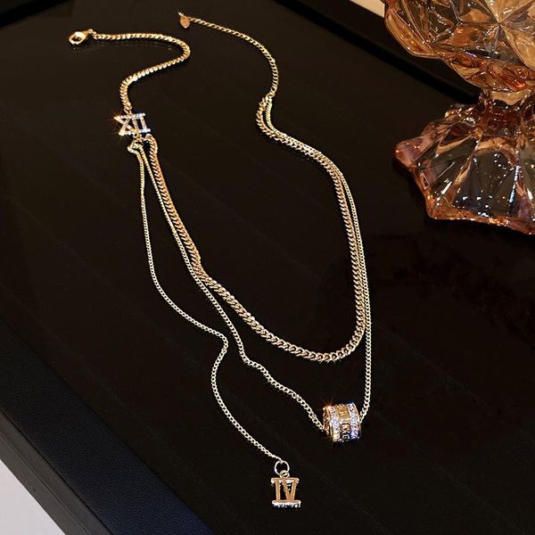 pendant necklaces gold color chain cubic zirconia geometric pendants for women multi layered choker necklace jewelry, Silver
pendant necklaces gold color chain cubic zirconia geometric pendants for women multi layered choker necklace jewelry, Silver