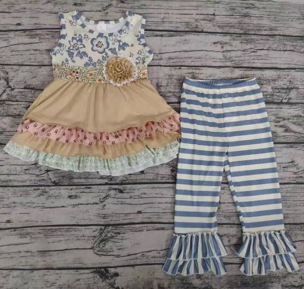 wholesale fashionable kids summer clothes baby girls floral stripes ruffle pants set infant toddle boutique children outfit, White
wholesale fashionable kids summer clothes baby girls floral stripes ruffle pants set infant toddle boutique children outfit, White