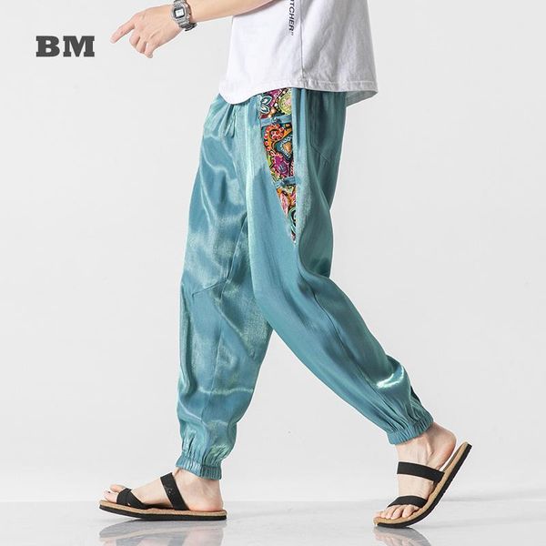 men's pants 2021 summer japanese ultra-thin ice silk harem national style patchwork joggers chinese plus size track men, Black
men's pants 2021 summer japanese ultra-thin ice silk harem national style patchwork joggers chinese plus size track men, Black